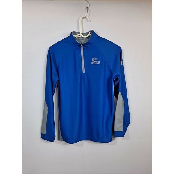 Under Armour Boys Pullover Jacket NWT.  Blue And Gray,  Size Small. - Picture 1 of 11